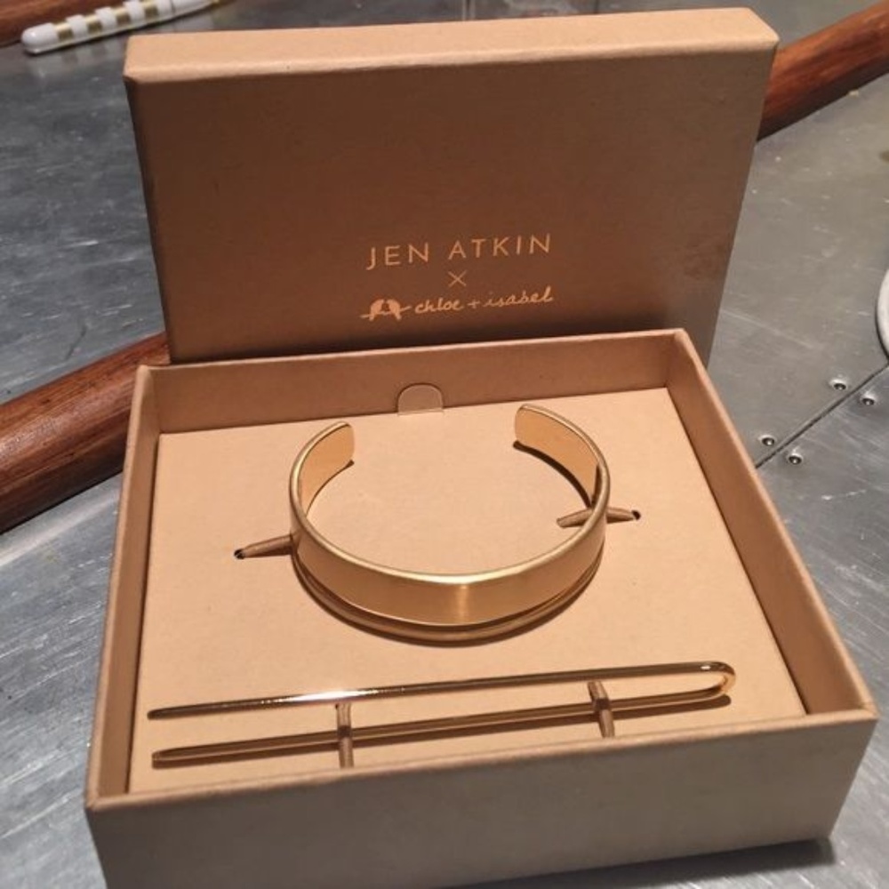 Chloe + Isabel jen atkin bun cuff gold